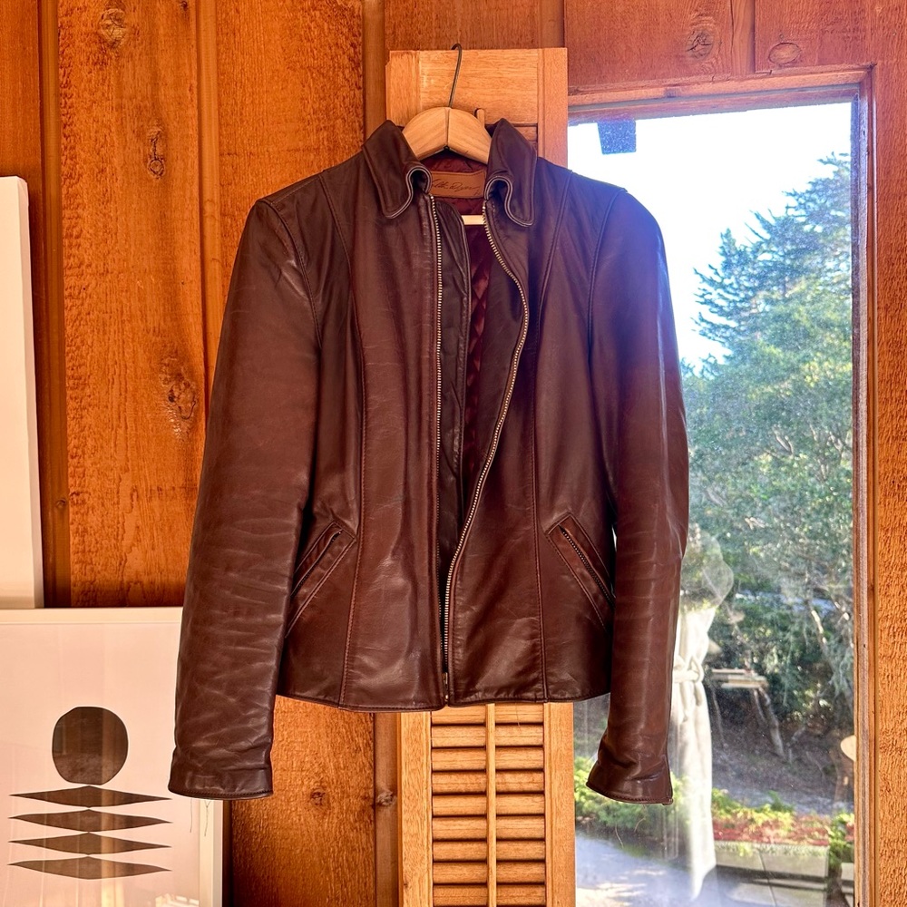 Vintage Early 1970s Walter Dyer Leather Jacket - XS